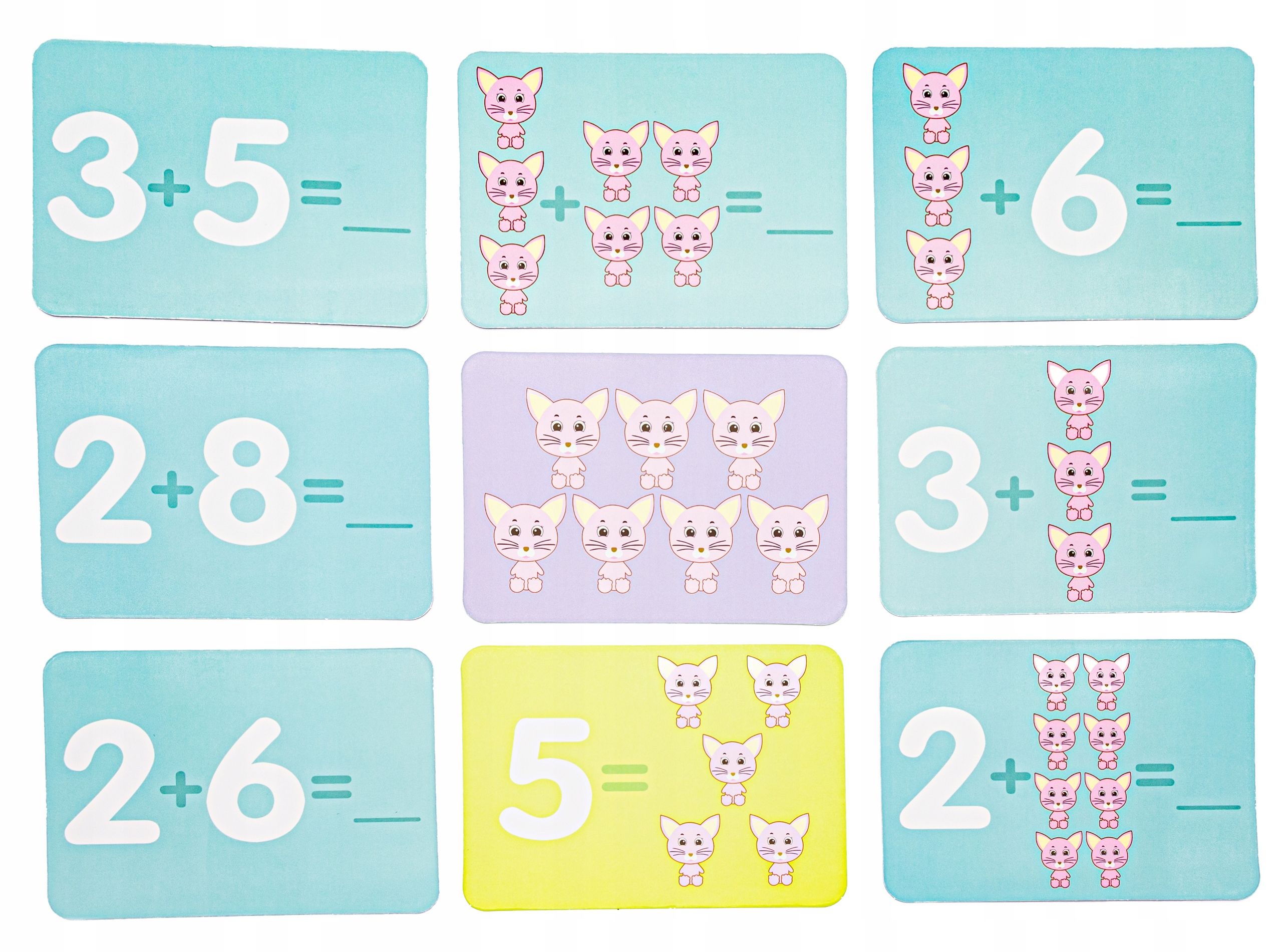 Gra EDUKACYJNA MATEMATYCZNA Nauka Liczenia Waga Szalkowa Karty Cyferki Kot Płeć chłopcy dziewczynki