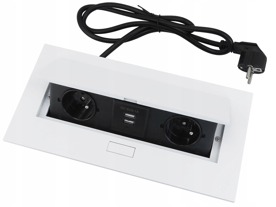 Zásuvka Zapuštěná Do Desky Flexiport Bílá S Usb 2 x 230 V 2 x Usb