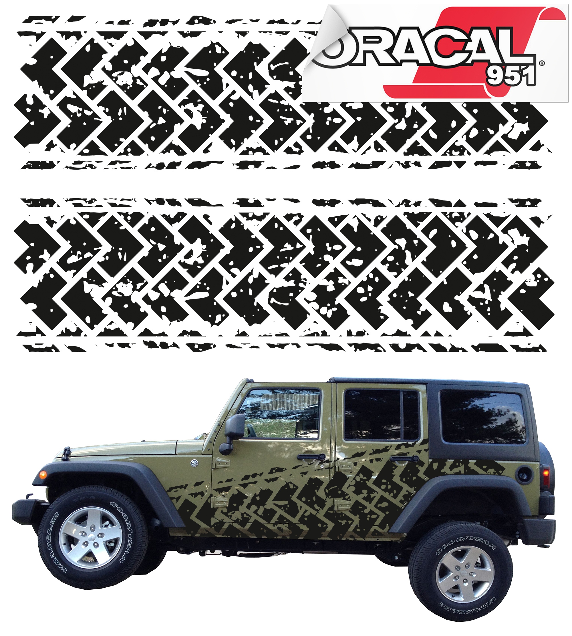 Наклейка для протектора автомобиля OFFROAD 44X178 951