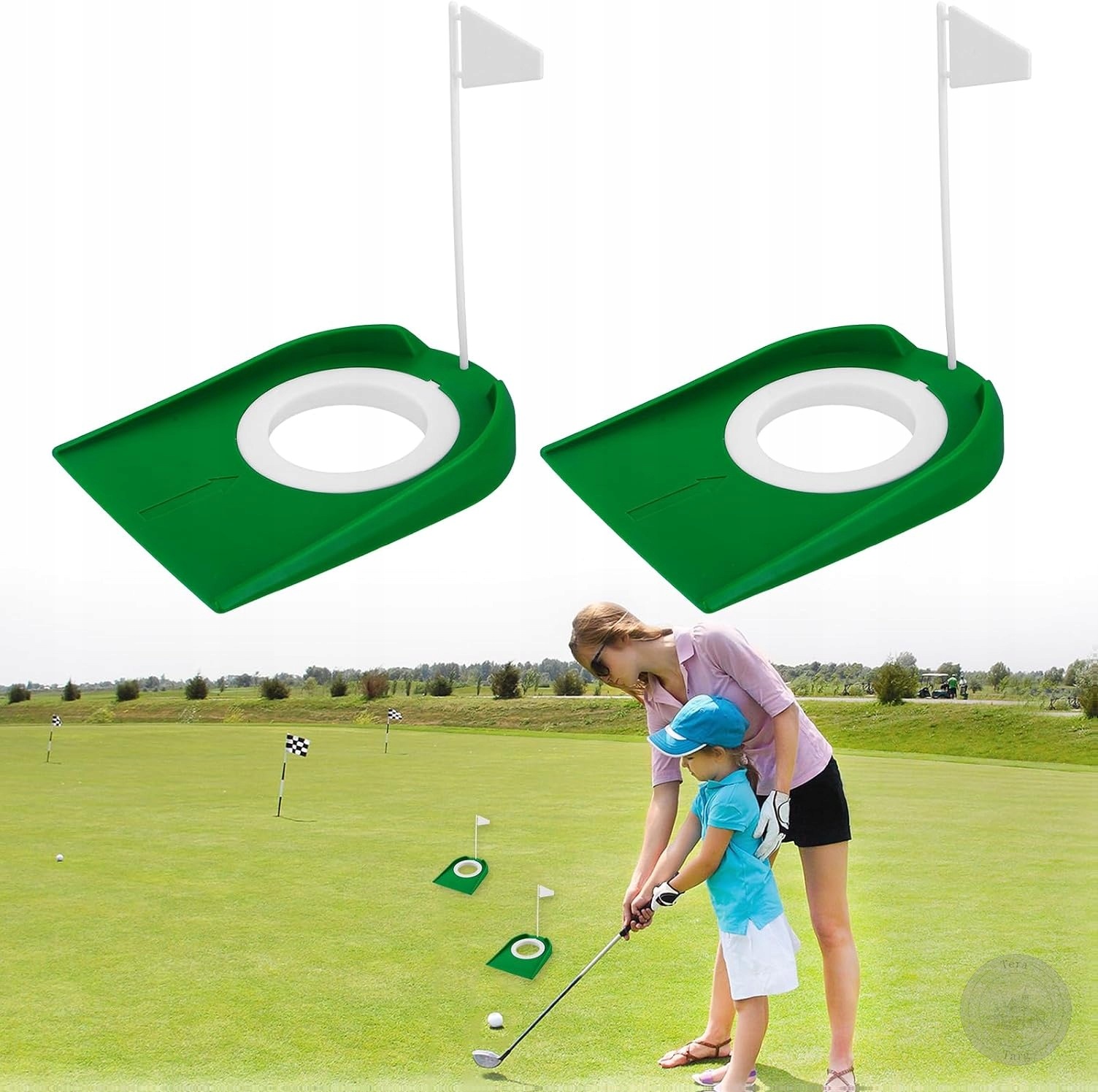 Kubki Golfowe Z Flagą 2SZT Pomoc Treningowa Do Puttingu Dom Biuro Zestaw