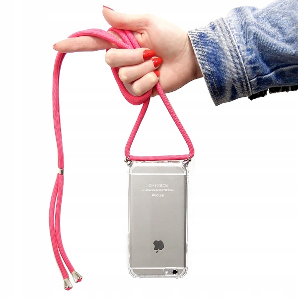 ETUI CROSSBODY DO XIAOMI POCO F3 CASE RÓŻ SZNUREK