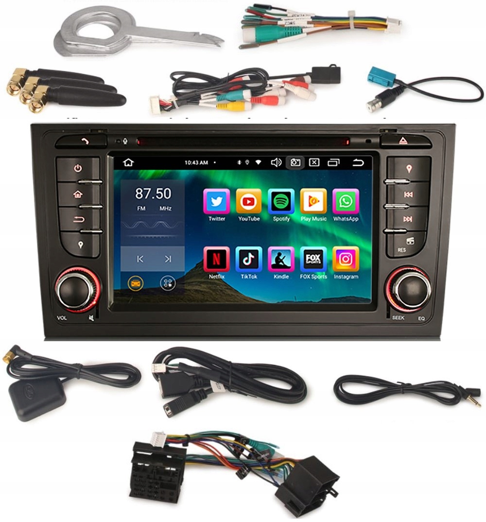 Rádio 2DIN Navigácia Android Audi A6 C5 S6 RS6 Allroad 4 Gb Carplay Dsp Lte