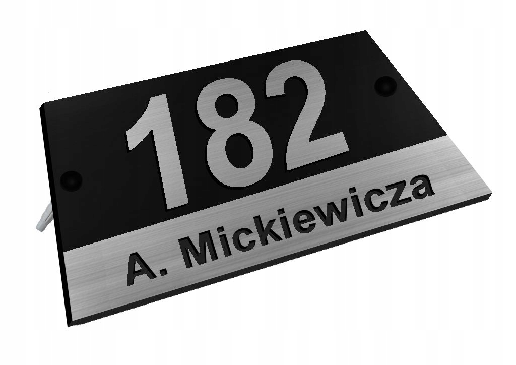 

Tabliczka adresowa Aluminium 3D Numer nr domu