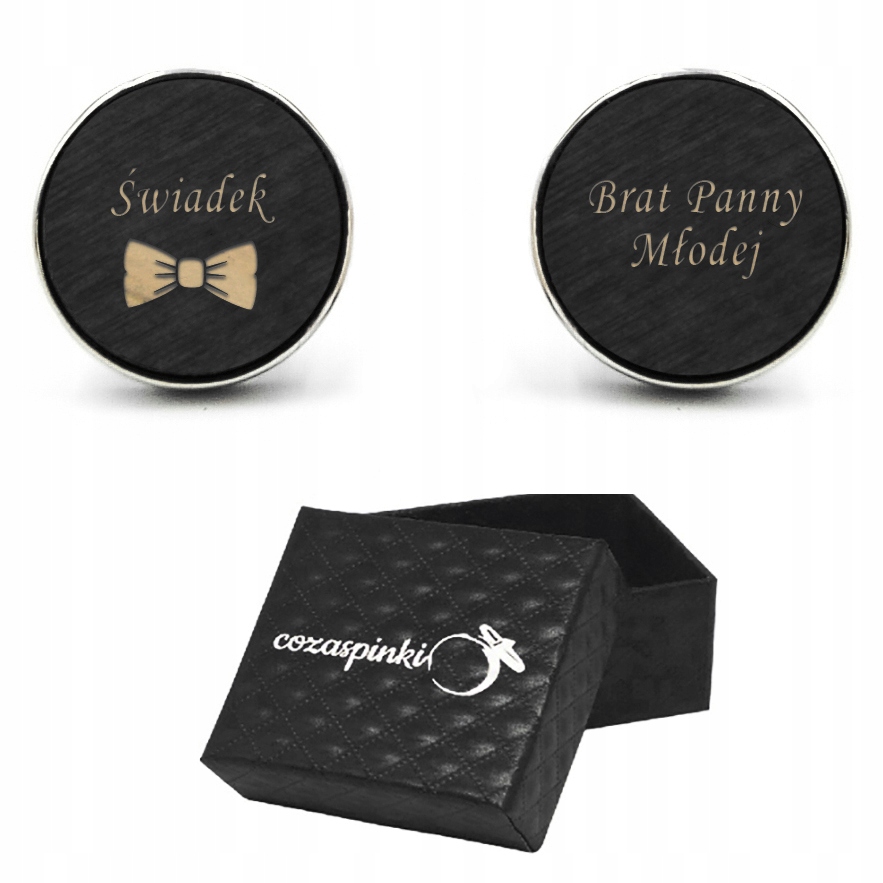 

Spinki do mankietów z grawerem Najlepszy Świadek