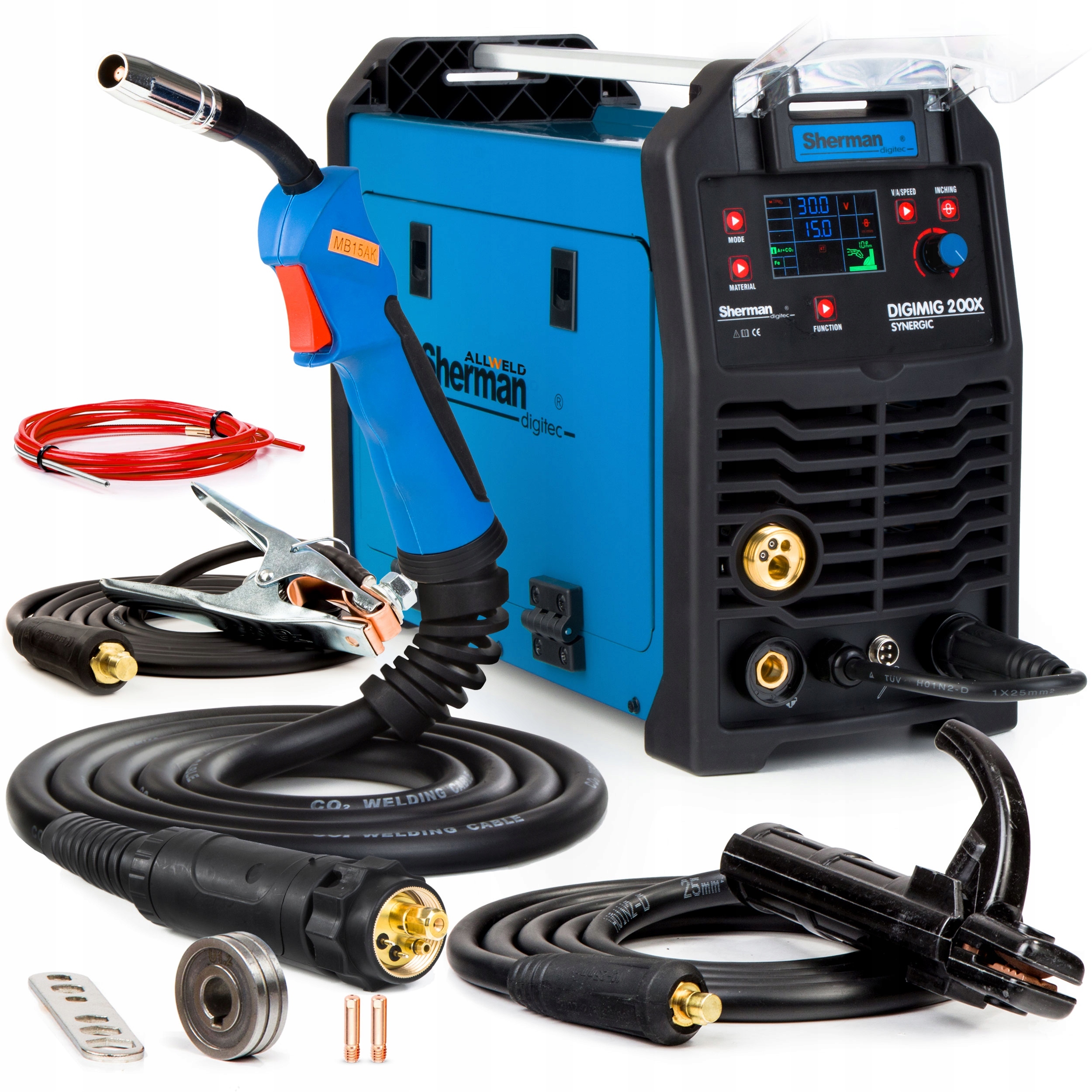 Poloautomatický Svařovací Stroj Sherman Digimig 200X Synergic Mig Mag Mma Tig 200A