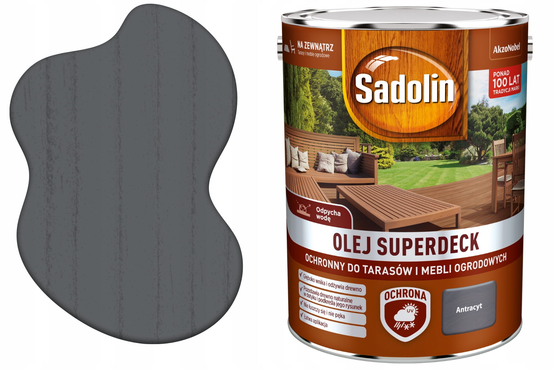 Sadolin Olej do tarasów Superdeck Antracyt 5 L