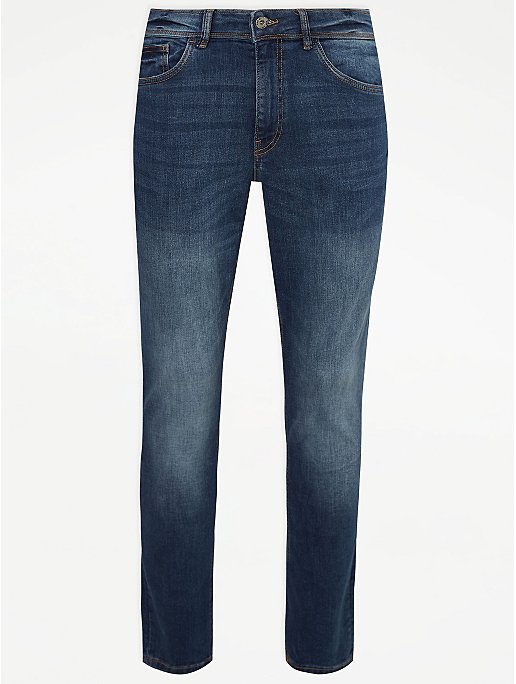 George jeansy spodnie męskie stretch 34/30 Kolor niebieski