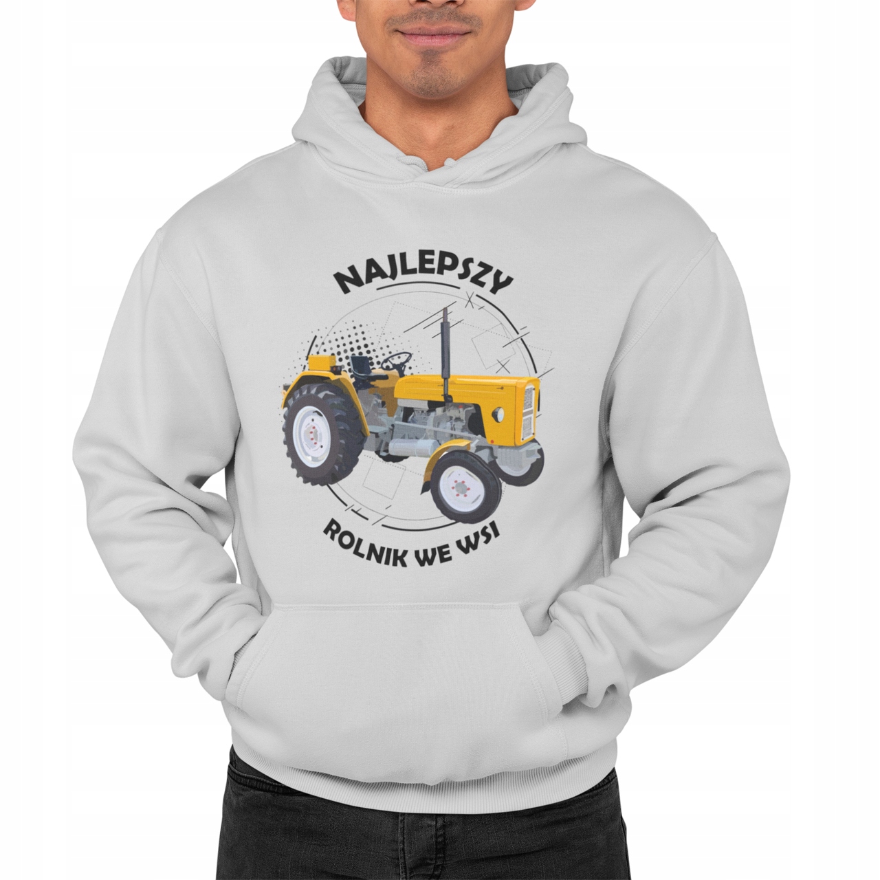 BLUZA Z KAPTUREM PREZENT DLA ROLNIKA RÓŻNE TEKSTY Kolor czarny