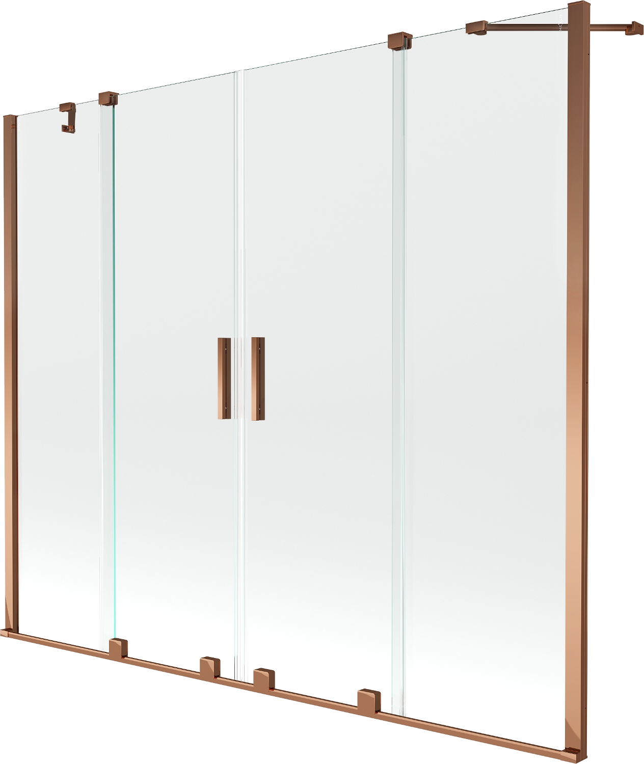 Mexen Velar Duo Parawan Nawannowy 2 Skrzydłowy 170 CM Rose Gold
