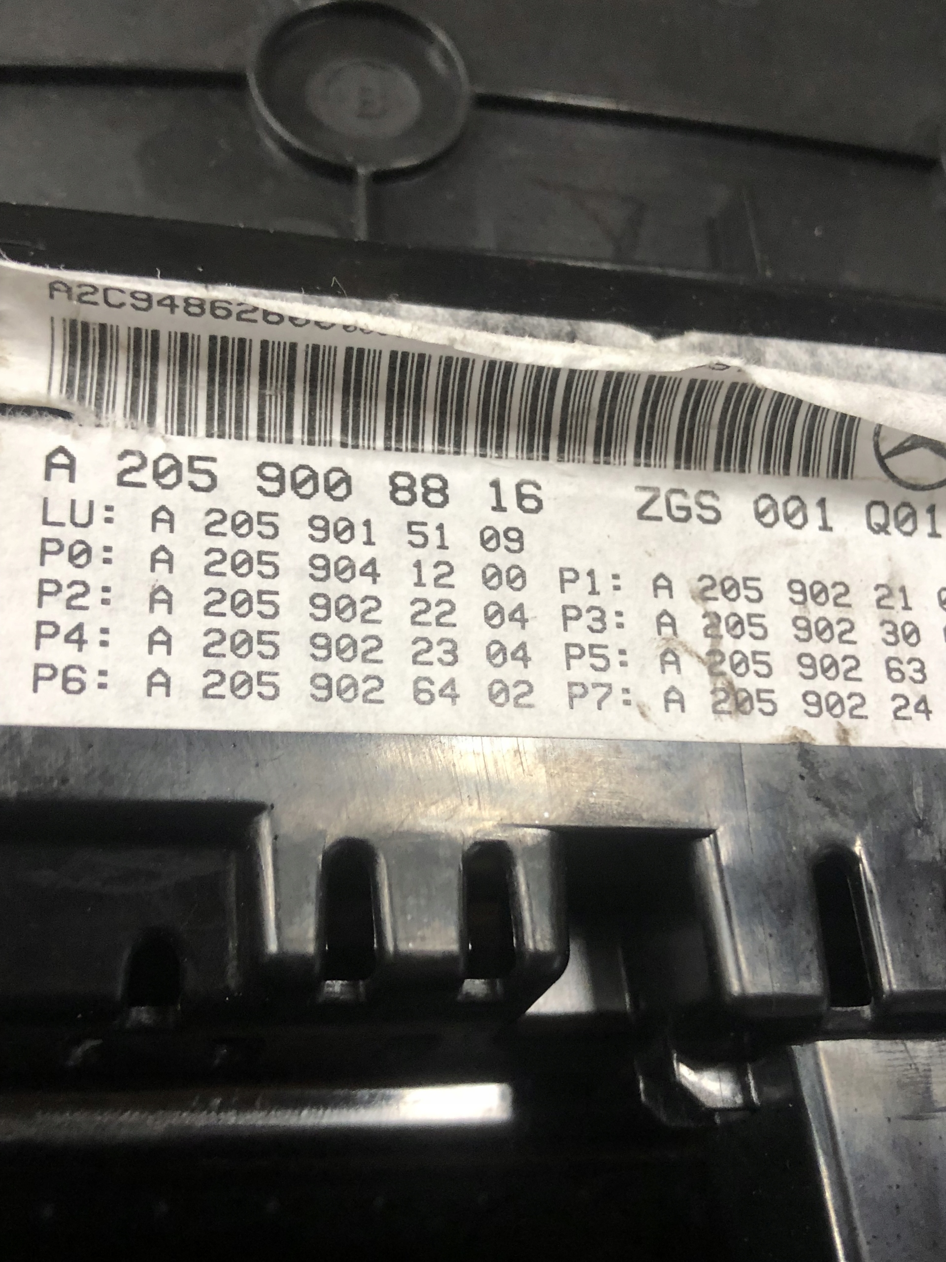 Mercedes-Benz C-Klasse W205 A2059008816 Screen Kombiinstrument Tacho - Thumbnail 8