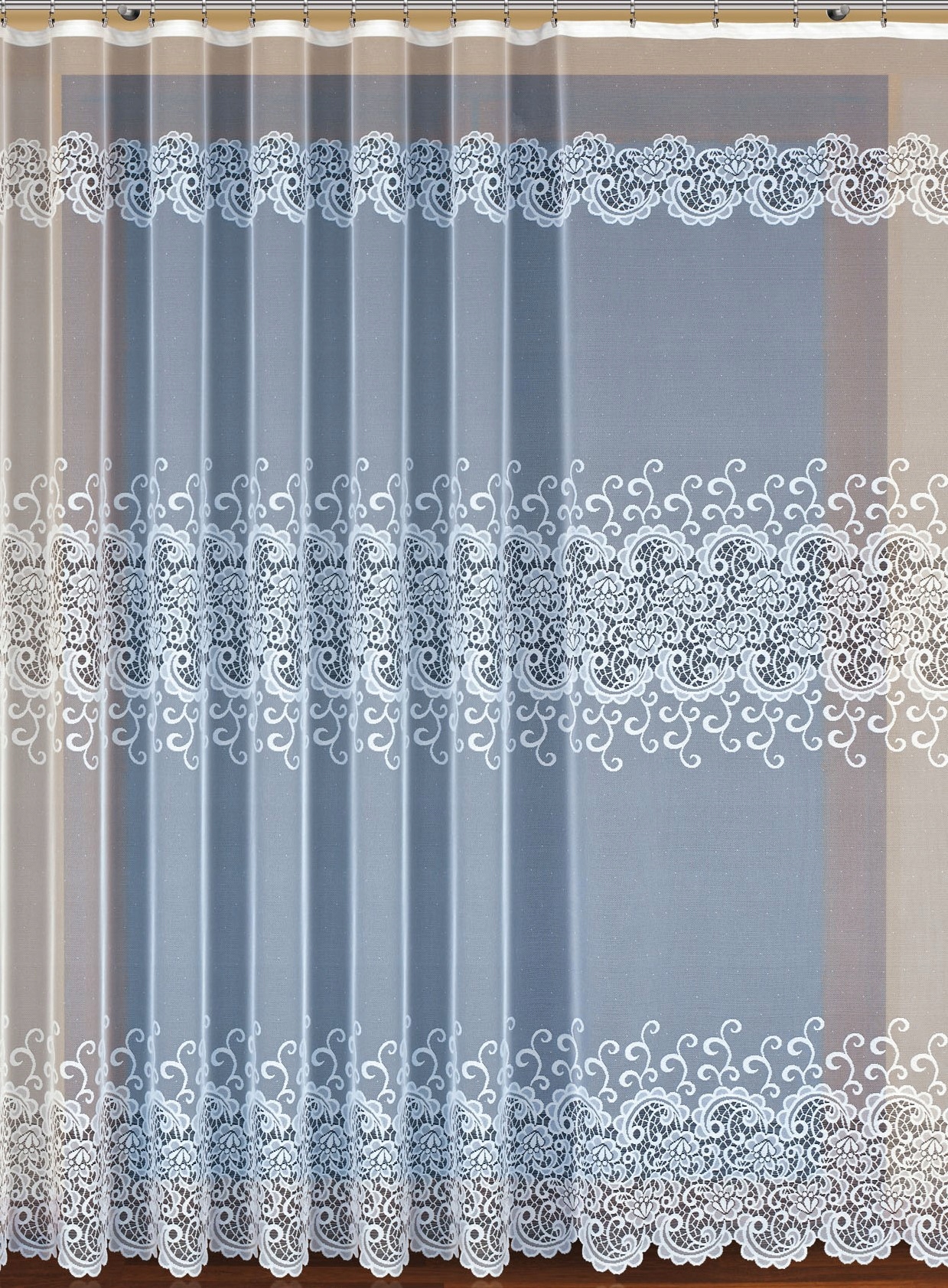 Elegantná, bohatá, lacná záclona s páskou pripravená do izby 500x170 500x160