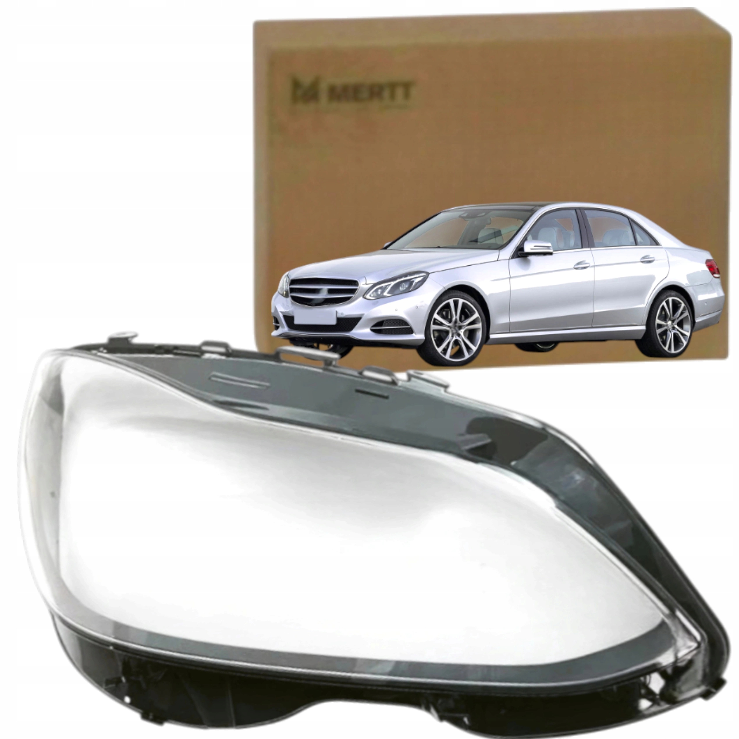 nové sklo předního světlometu Pravé Mercedes W212 13-16