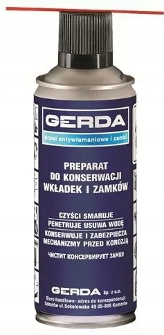 PREPARAT GERDA DO KONSERWACJI WKŁADEK ZAMKÓW 400ML