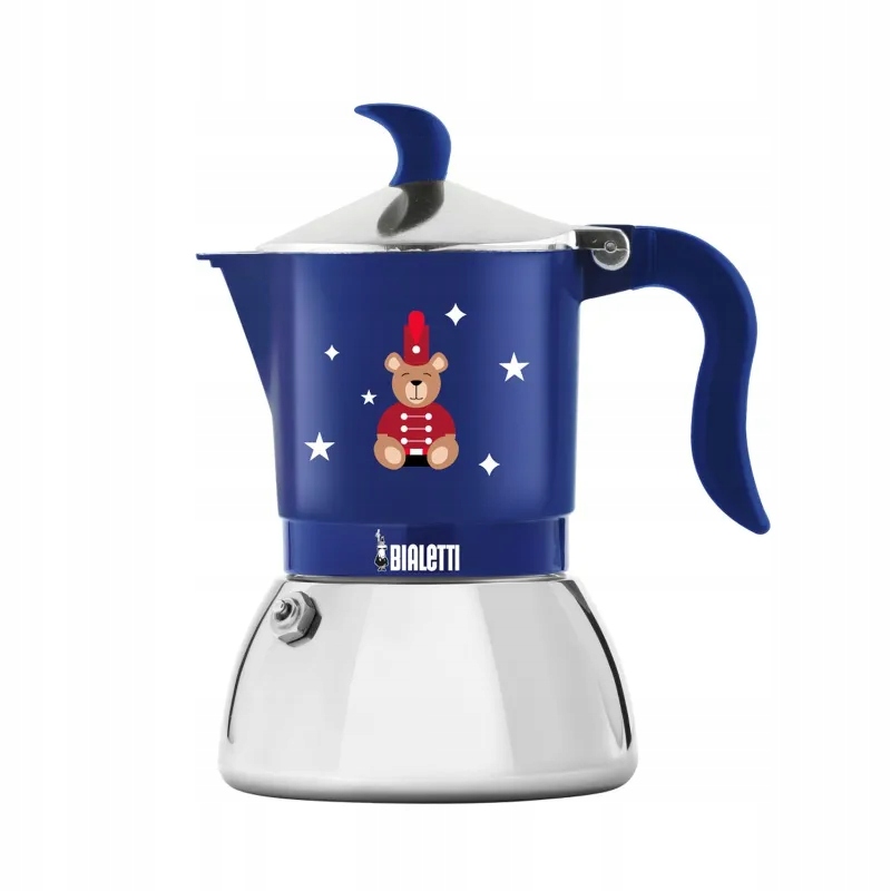 Bialetti kawiarka Fiammetta Induction Joyful Christmas 4tz niebieska