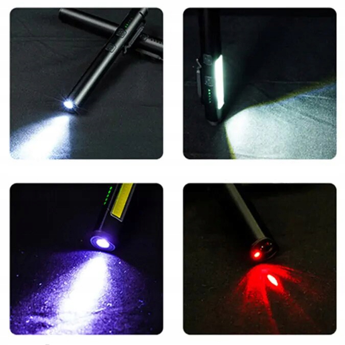 LAMPKA WARSZTATOWA ROBOCZA LED COB LATARKA AKUMULATOROWA MAGNESEM UV LASER Marka Verke