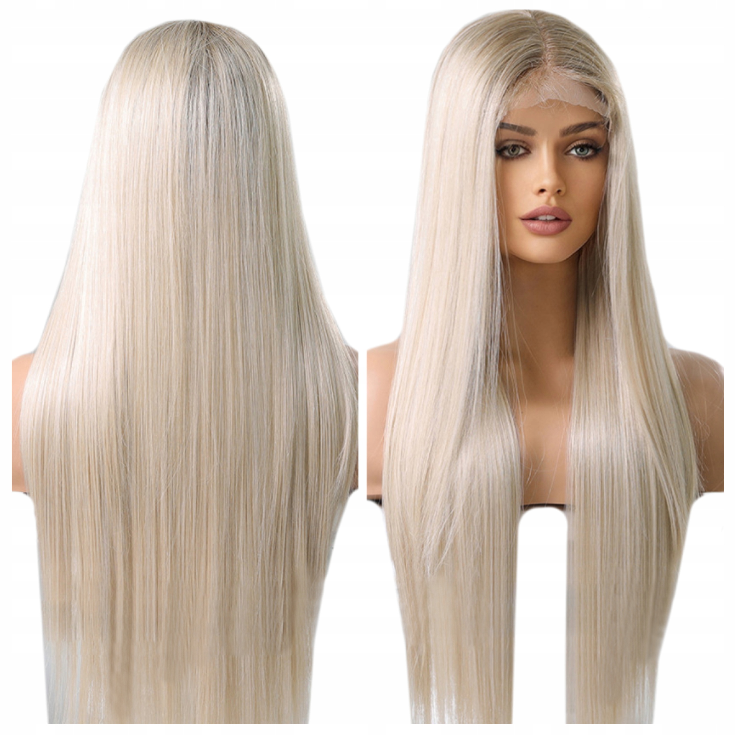 

Peruka długie włosy Jak Naturalne Lace Front blond