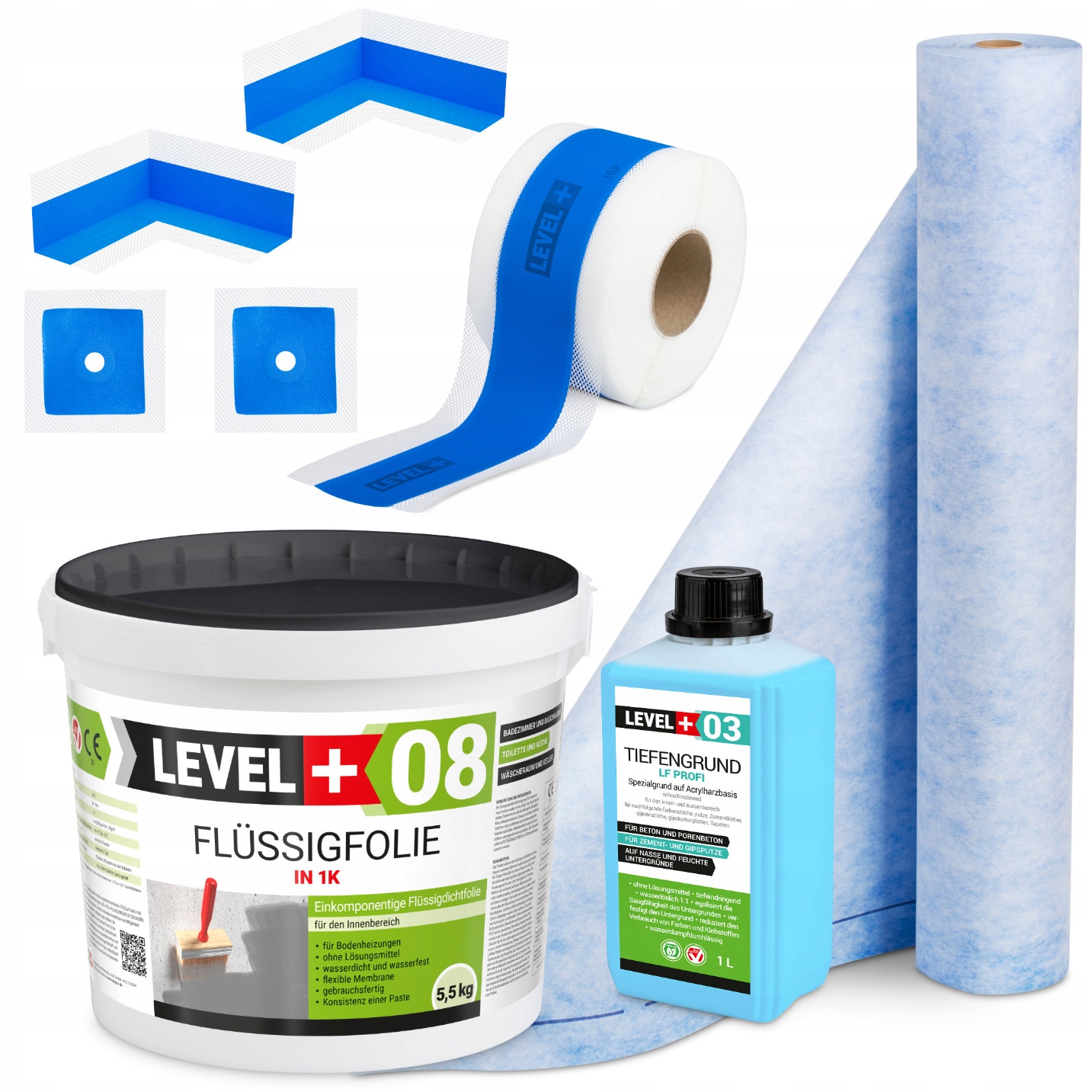 Fólie 5,5 kg Hydroizolační rohož 1 m Páska 5 m Zem 1