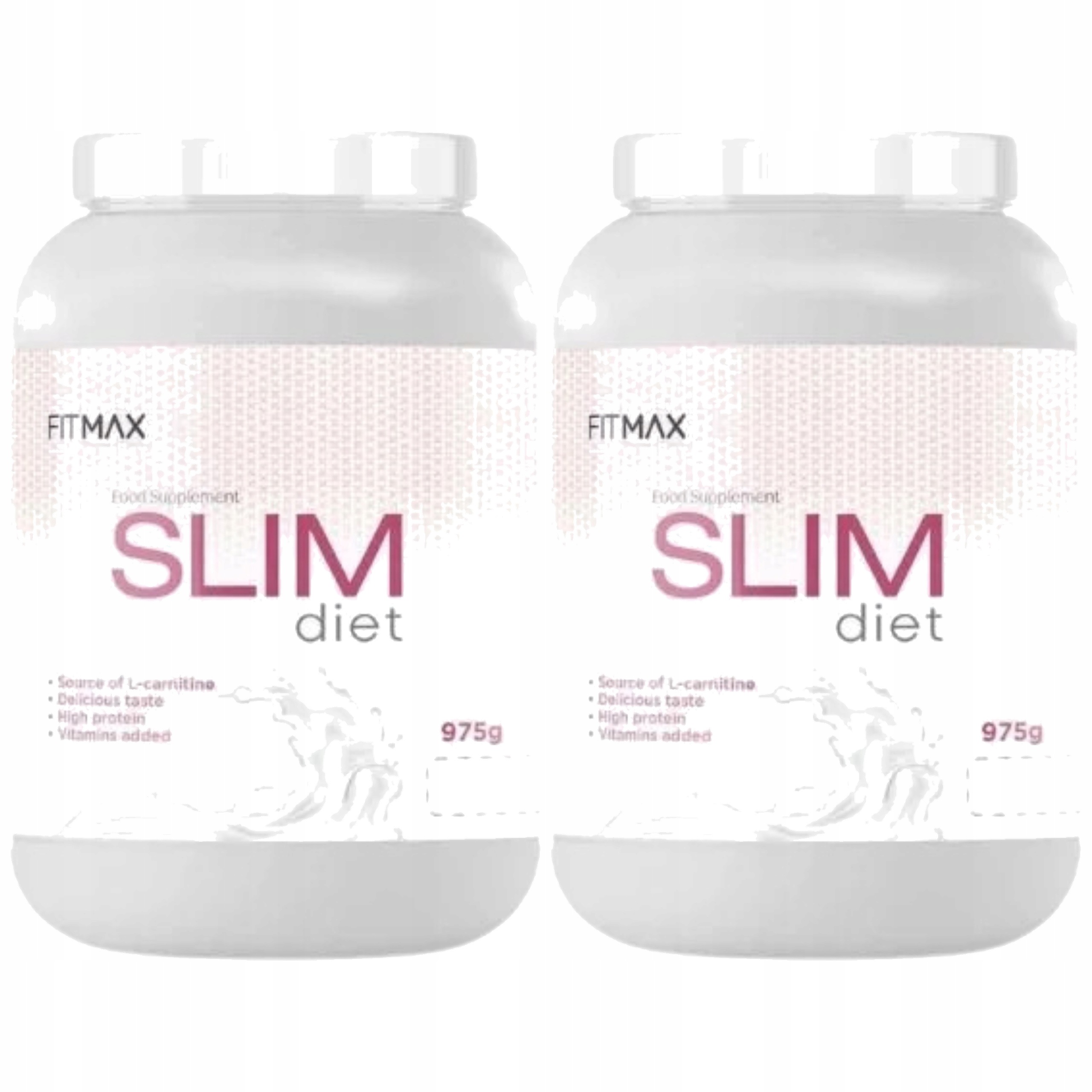 2x Hubnutí Náhrada Jídla Bílkoviny Vitamíny Minerály 975g Fitmax