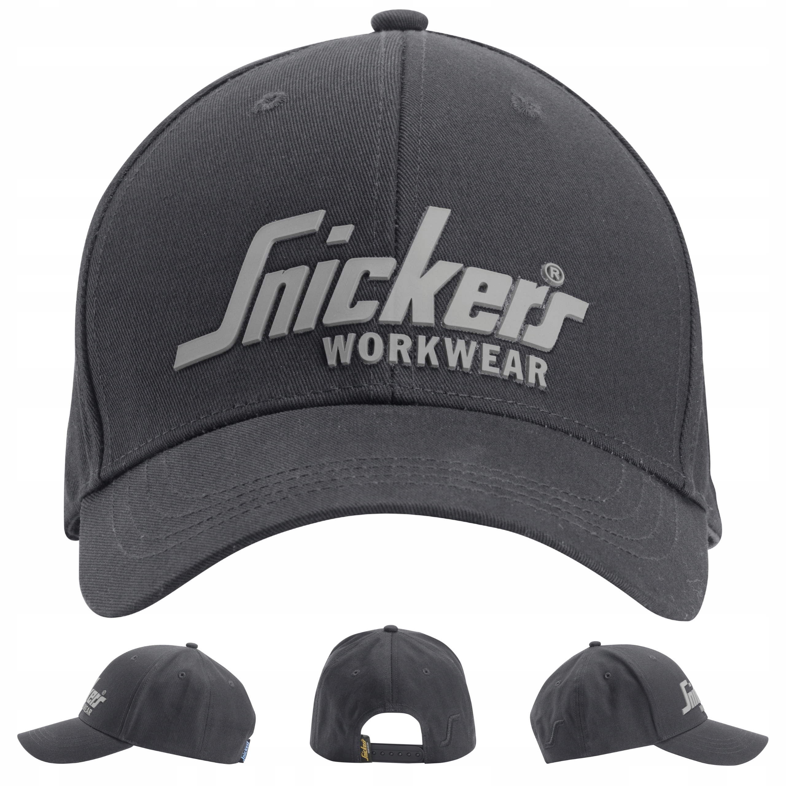 

Czapka z daszkiem Snickers logo 9041 szara