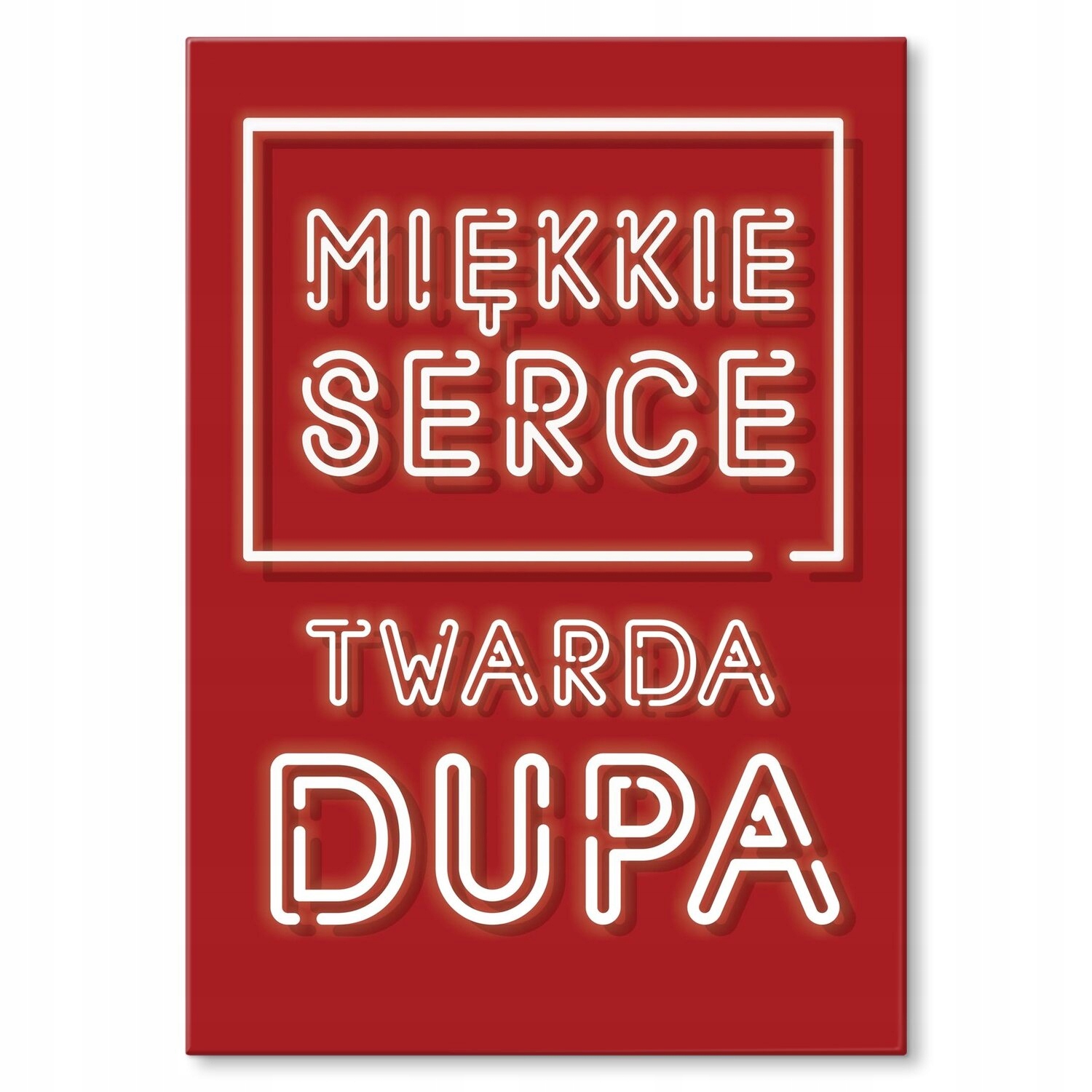 Kovový plakát Měkké srdce Dárek 22 x 31 cm