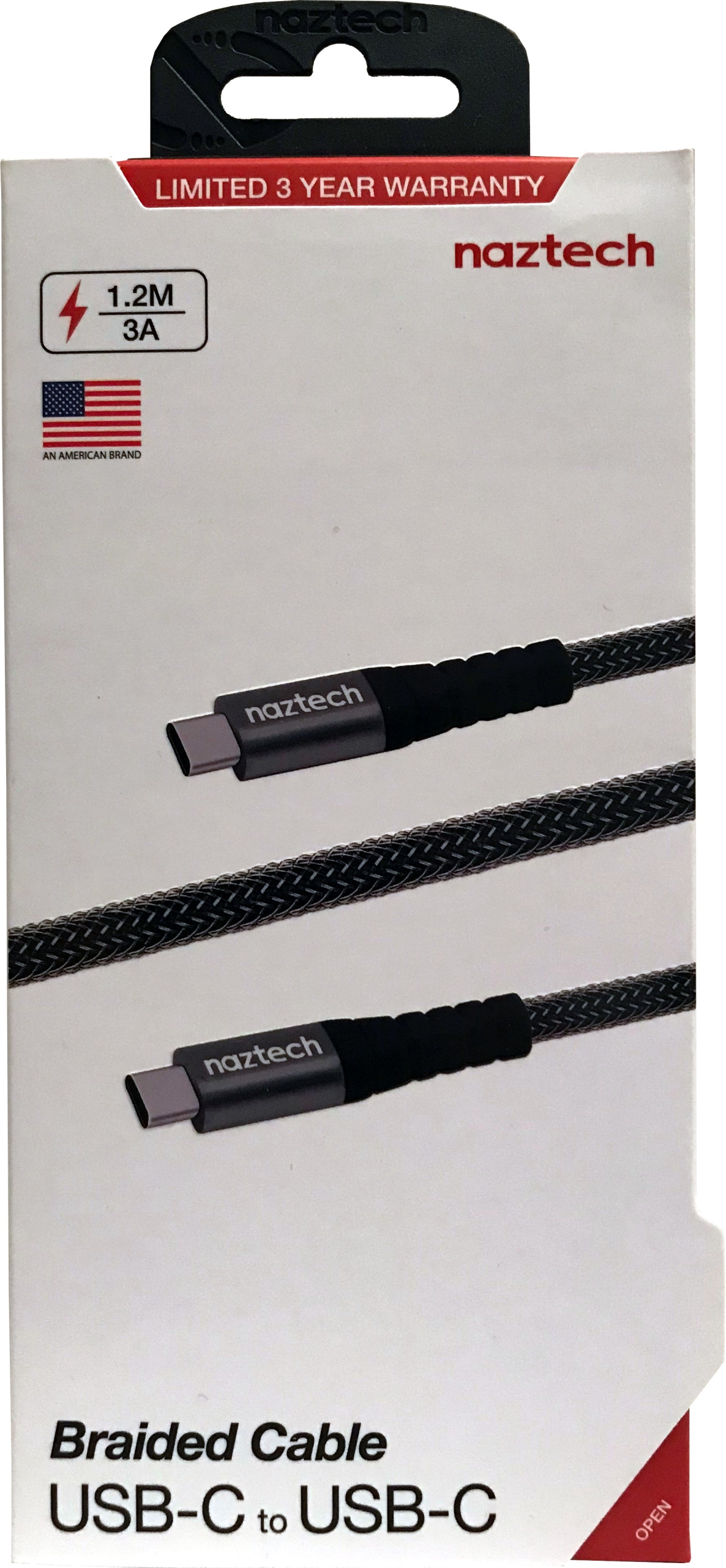 

Naztech kabel do ładowania Usb-c Usb-c 3.0 1,2m