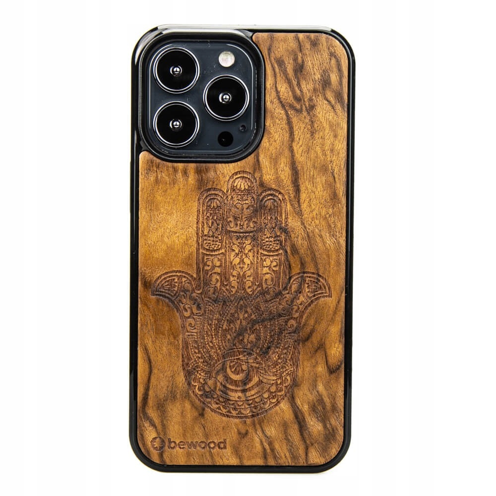 Pouzdro Bewood pro iPhone 13 Pro Hamsa Imbuia