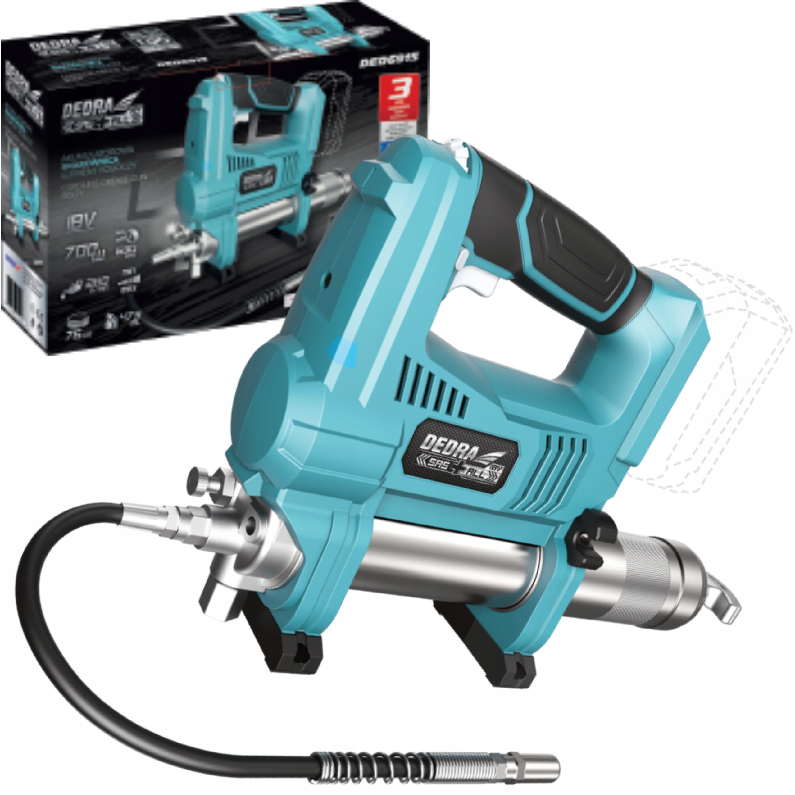 Akumulátorová Mazačka 690 Bar 18V Dedra