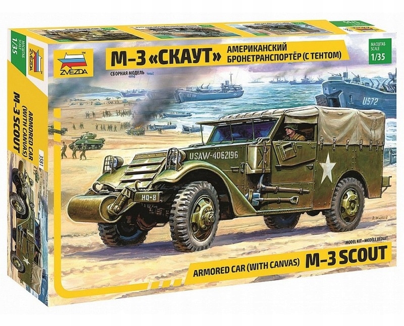 1:35 Obrněné skautské auto M3 s plátnem