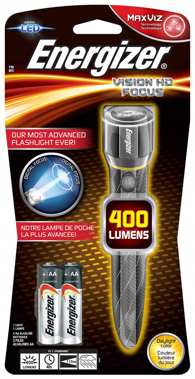 Latarka Led przenośna metalowa Metal Vision Hd