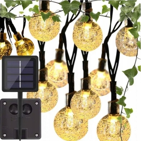 

Girlanda Solarna Lampki Ogrodowe Łańcuch 40 Led 6M