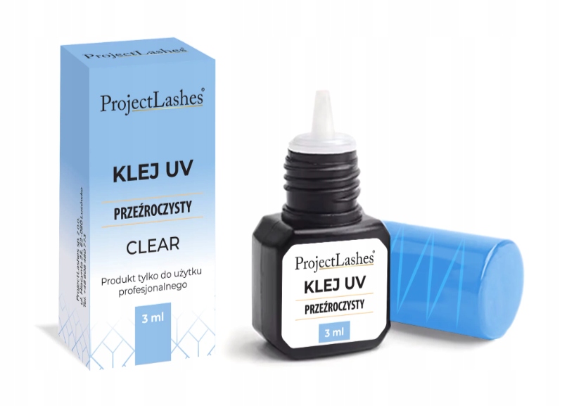 ProjectLashes Lepidlo pro prodlužování Uv transparentní Clear 3 ml