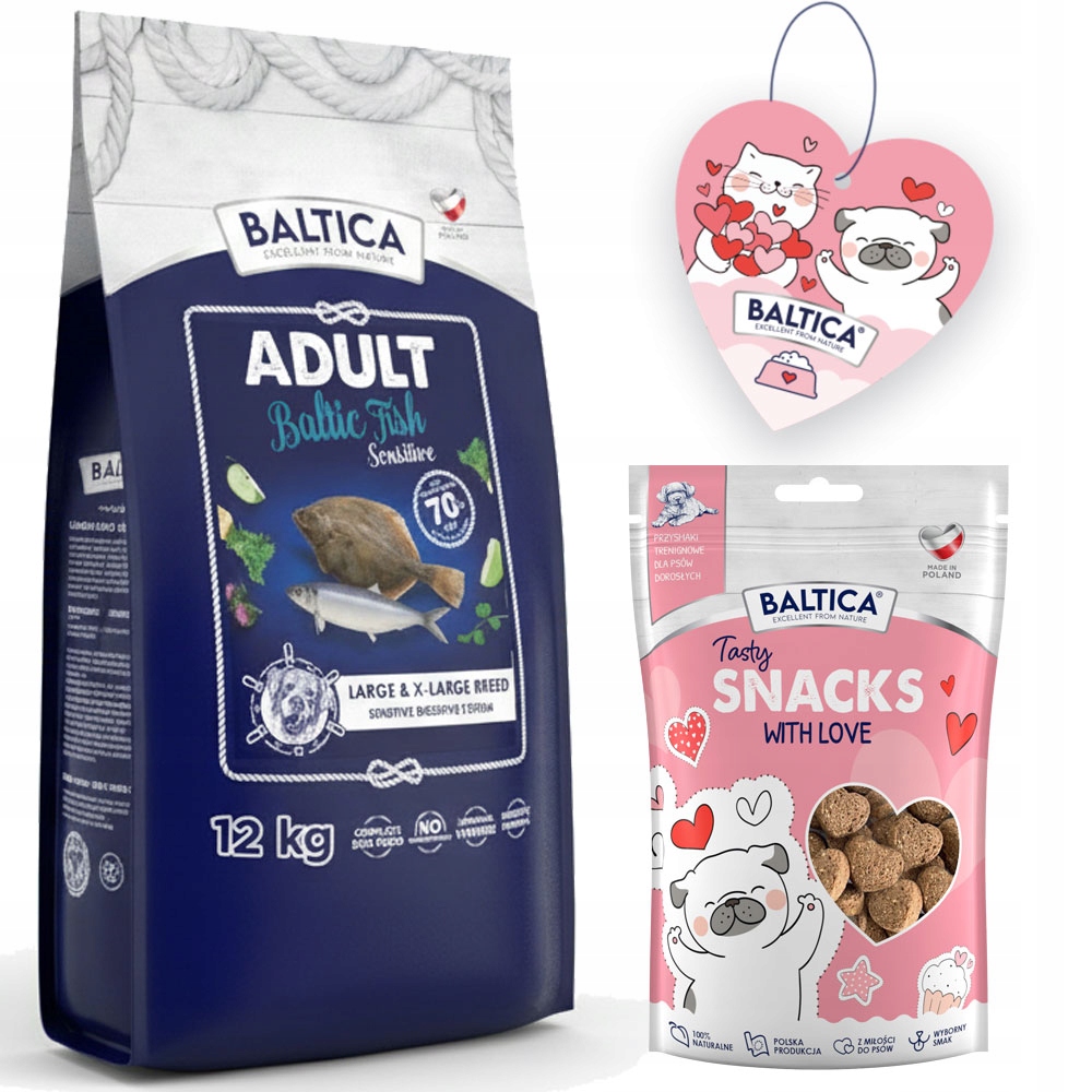 Levně Baltica Adult Fish Sensitive L/XL 12 Kg Velcí Psi Šprot Sleď Platýs Bez Obilovin