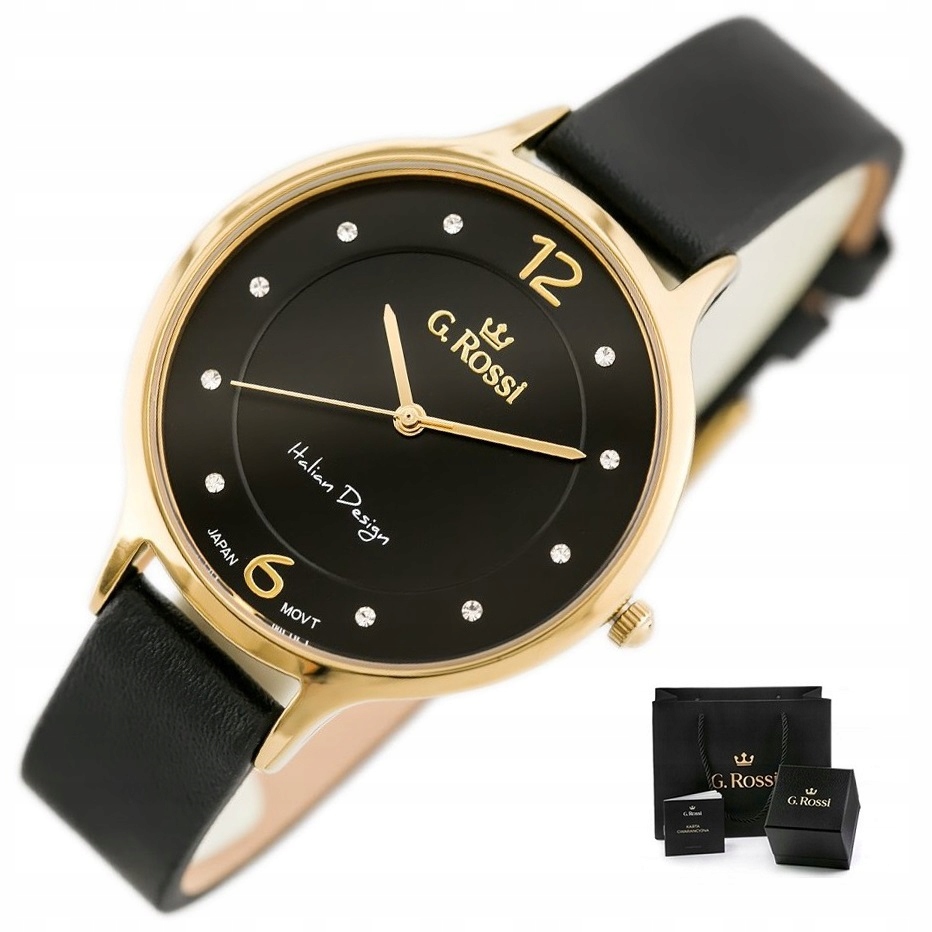 Dámské Hodinky G. Rossi Angel kožený řemínek +box Gravírování