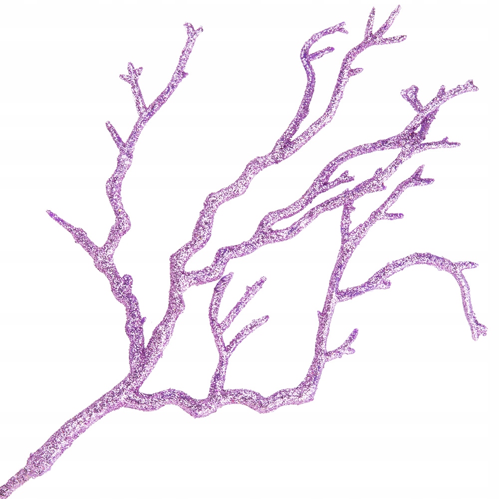 

Gałązka Dekoracyjna Brokatowa Na Stroik Różowa