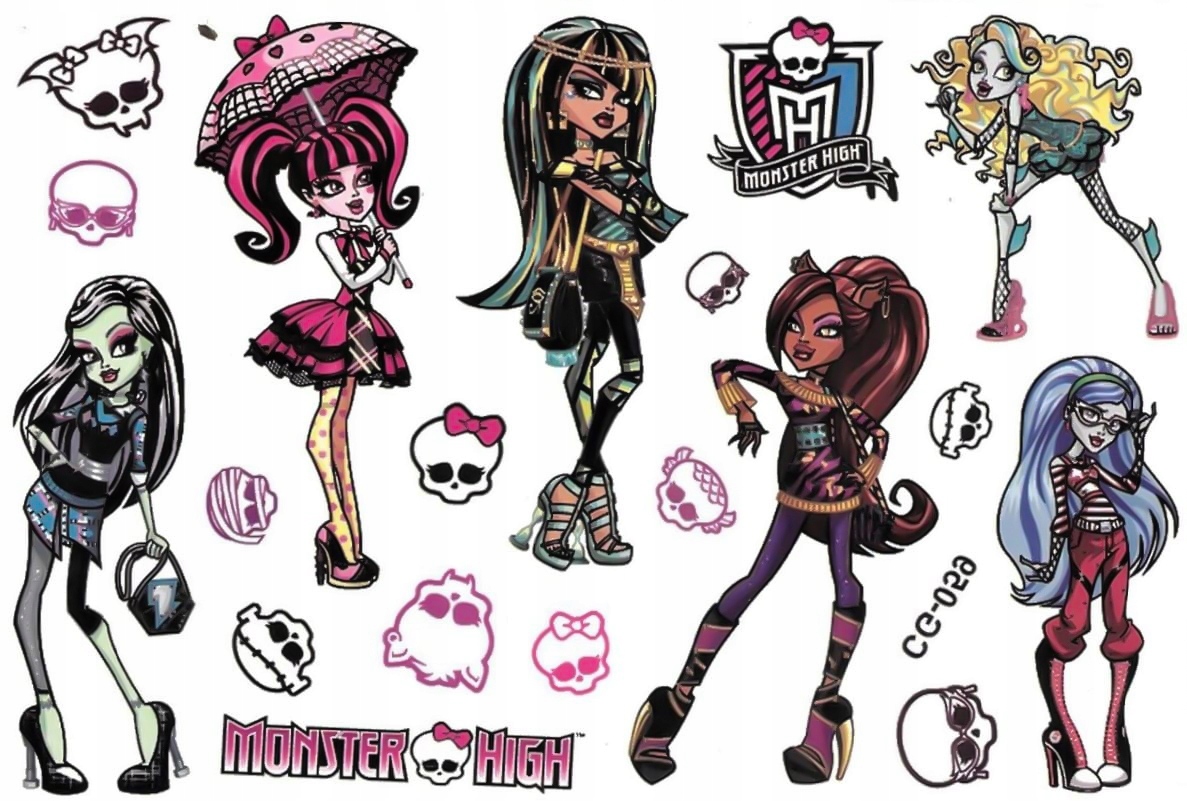 

Tatuaże tymczasowe dla dzieci Monster High