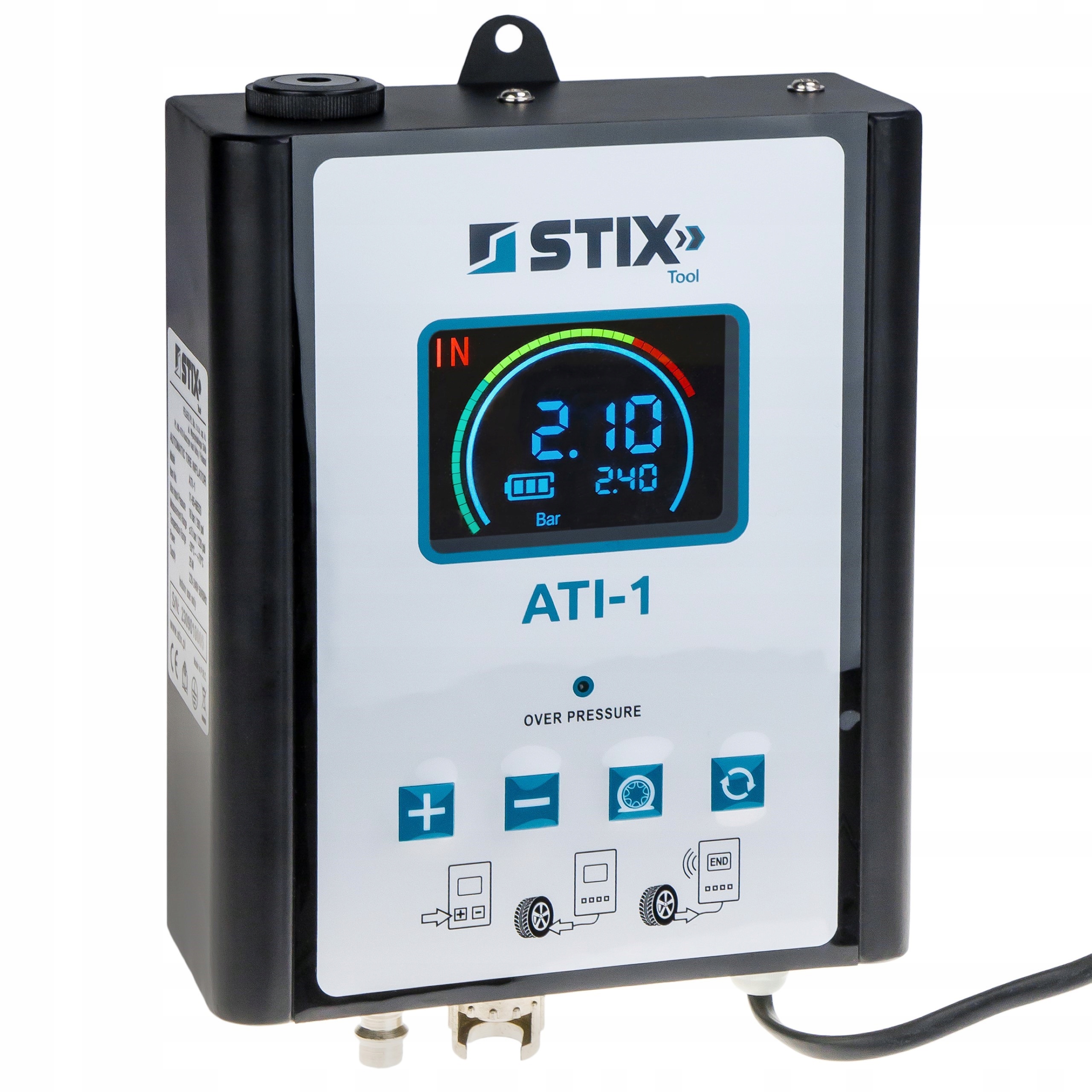 AUTOMAT, STACJA DO POMPOWANIA KÓŁ Z WYŚWIETLACZEM LCD ATI-1 0-15BAR STIX Marka Stix