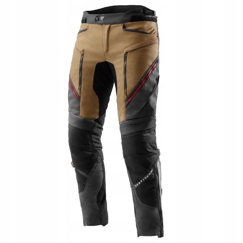 Textilné Motocyklové Nohavice Rebelhorn Hardy 3.0 Dezertt Grey Red 2XL