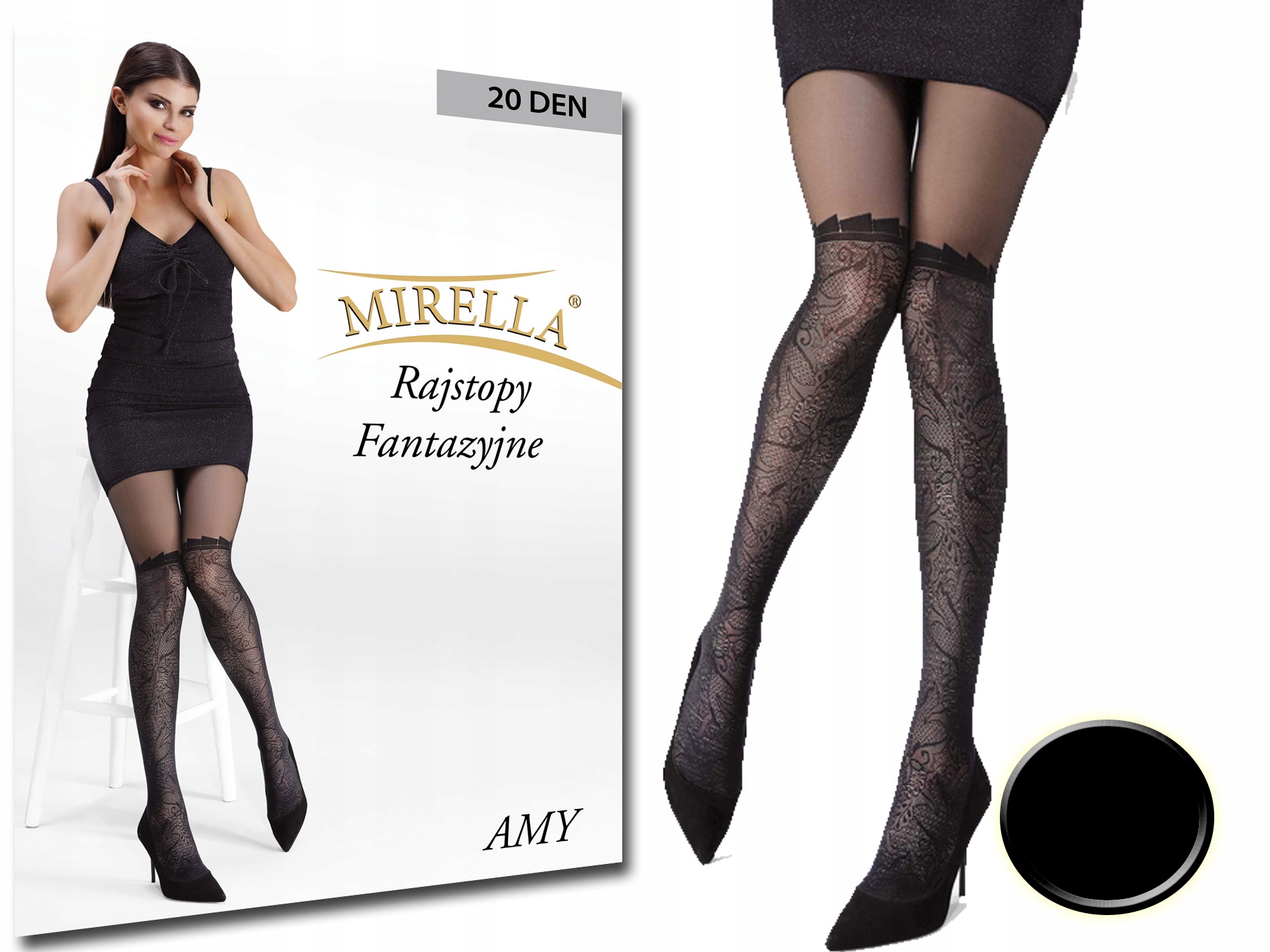 

Mirella Rajstopy fantazyjne 20 den Amy 3 (L)
