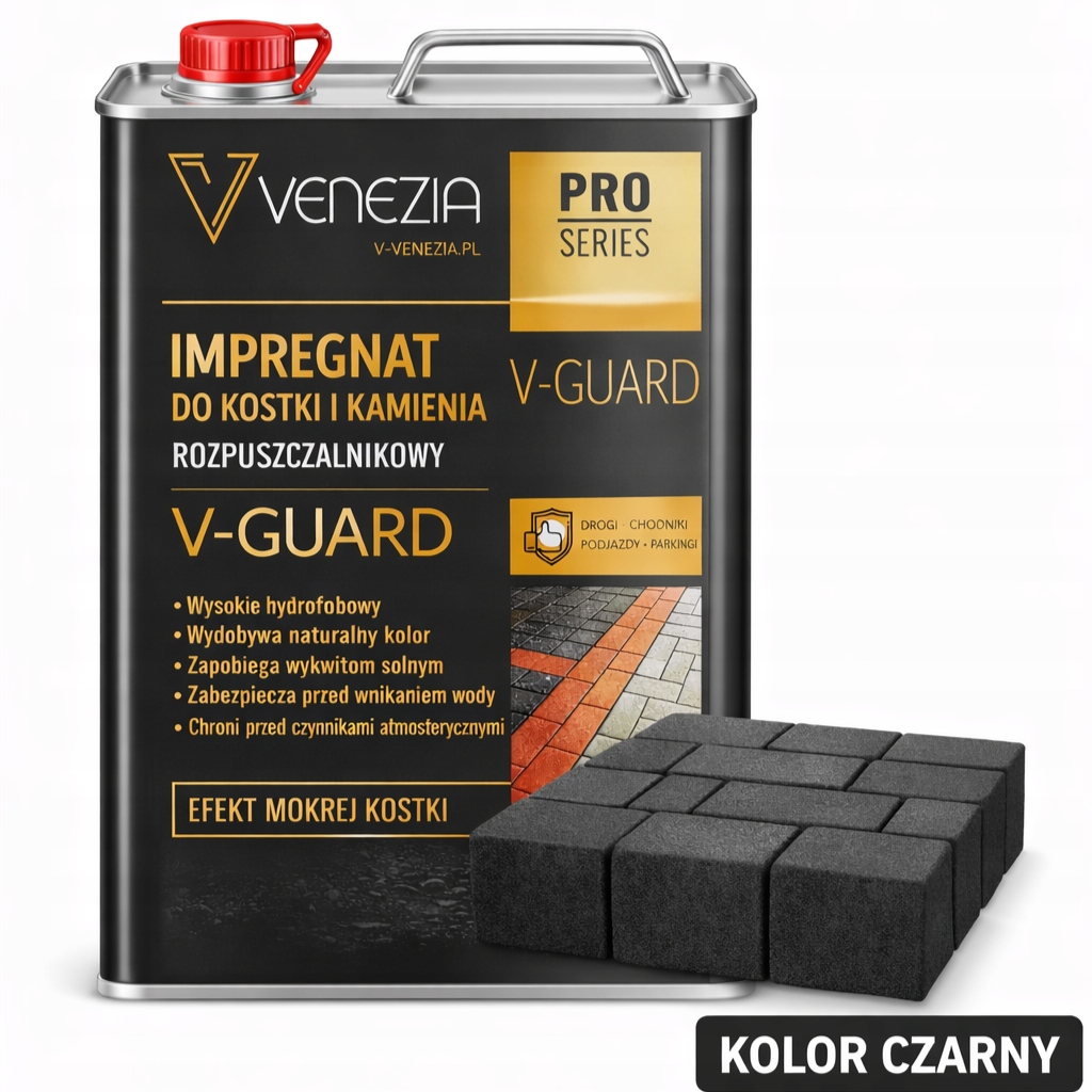 Czarna Farba Impregnat Do Kostki Brukowej Ogrodzeń Betonowych Płyt V-guard