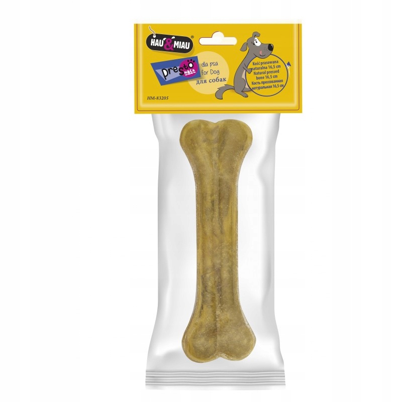 KOŚĆ ZE SK&Oacute;RY PRASOWANEJ DLA PSA naturalna 16,5 CM