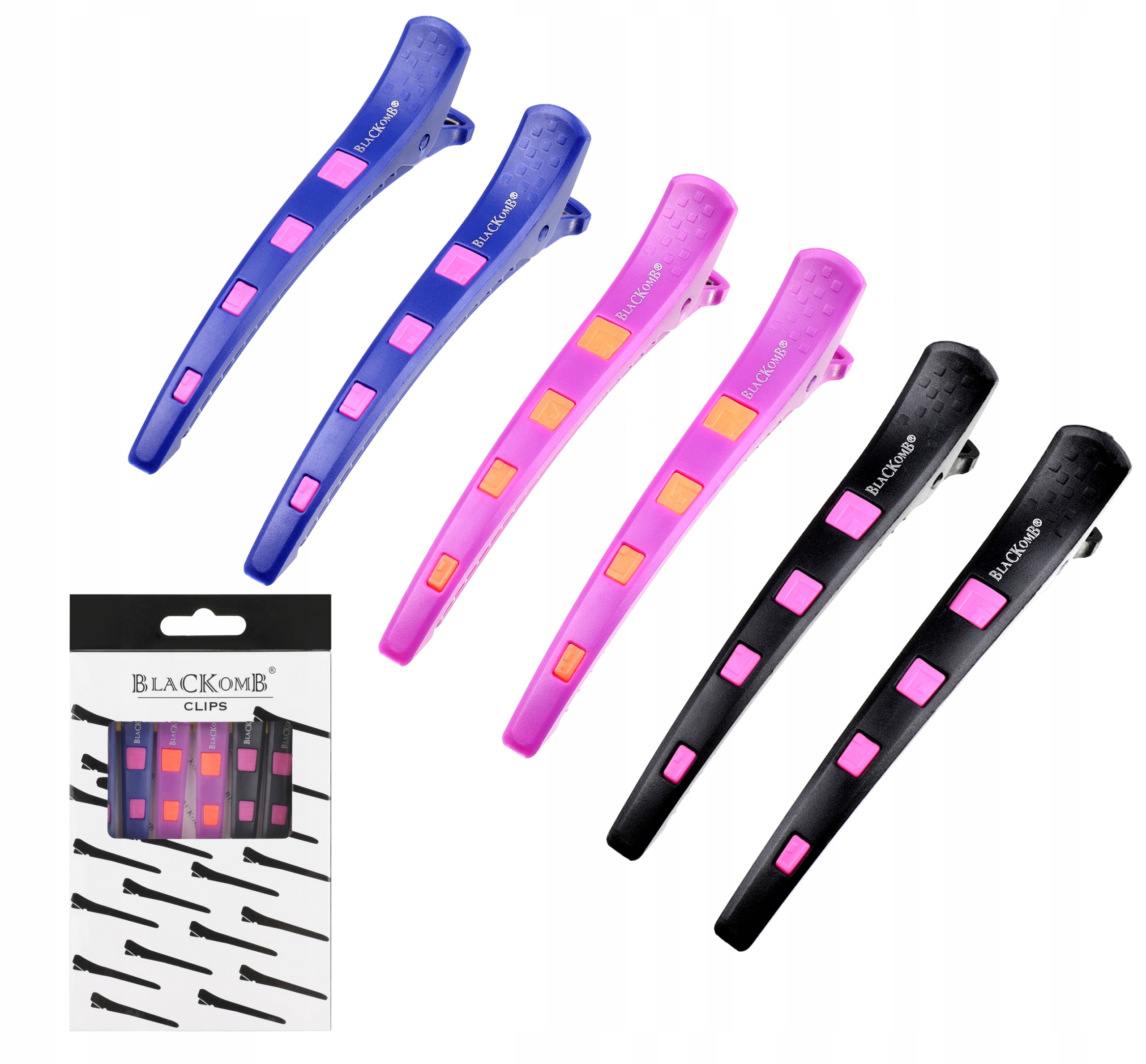 

Silikonowe Klipsy klamry fryzjerskie do włosów 6x