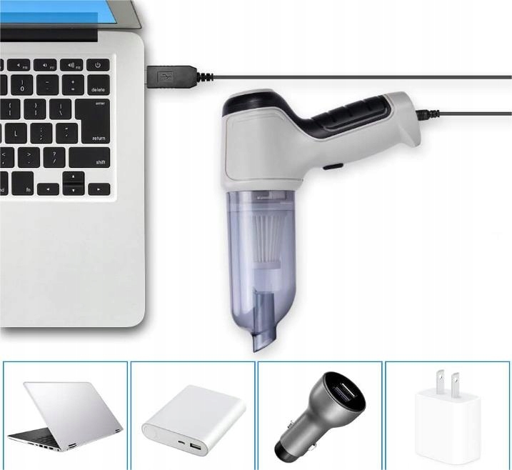 ODKURZACZ BEZPRZEWODOWY MINI RĘCZNY SAMOCHODOWY MOCNY CICHY uniwersalny 3W1 Model DO SAMOCHODU, DOMU, BIURA