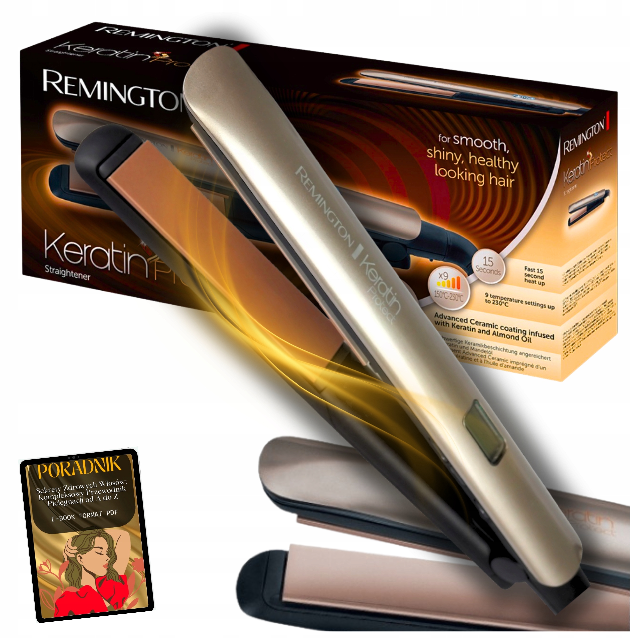 Prostownica Do Włosów Remington Dla Kobiet Ceramiczna Keratynowa Trwała!