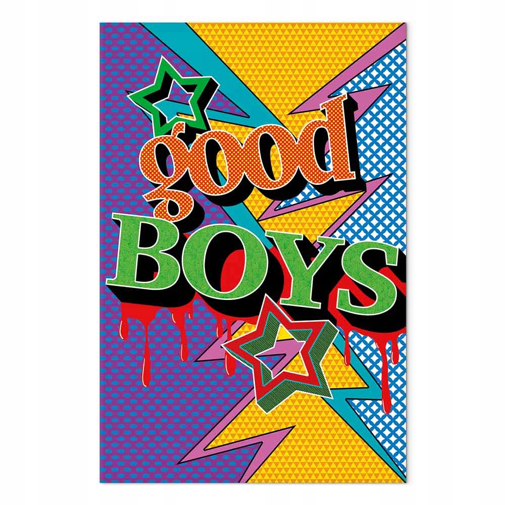 Obraz na plátně canvas Grafika Nápis Retro Pop art Vintage 60x90 cm
