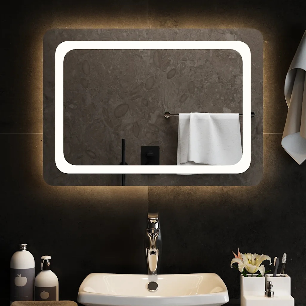 Koupelnové zrcadlo s Led osvětlením 70x50 cm Čirá 151784