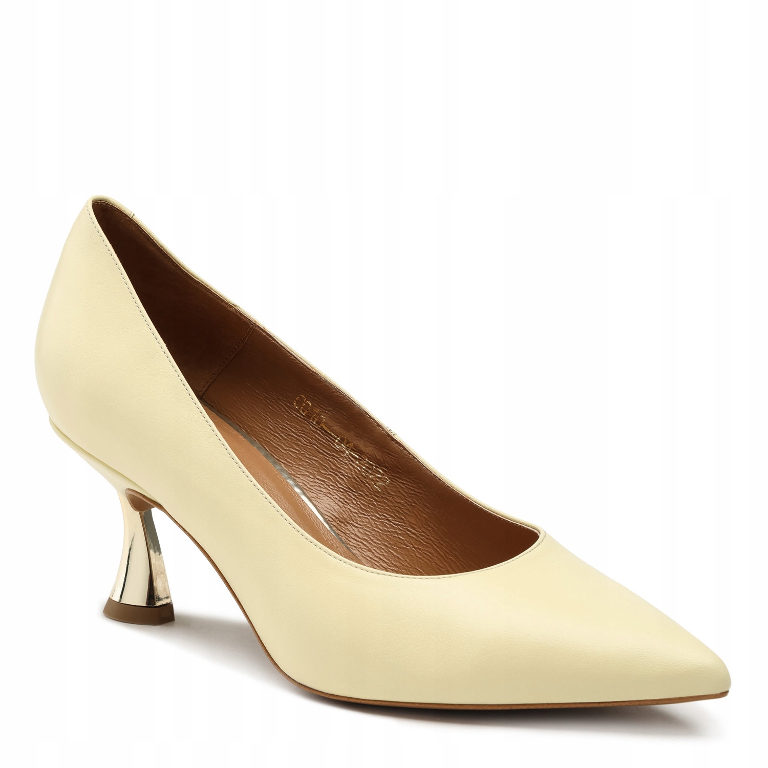 Czółenka R.Polański 1210 Light Yellow Polina