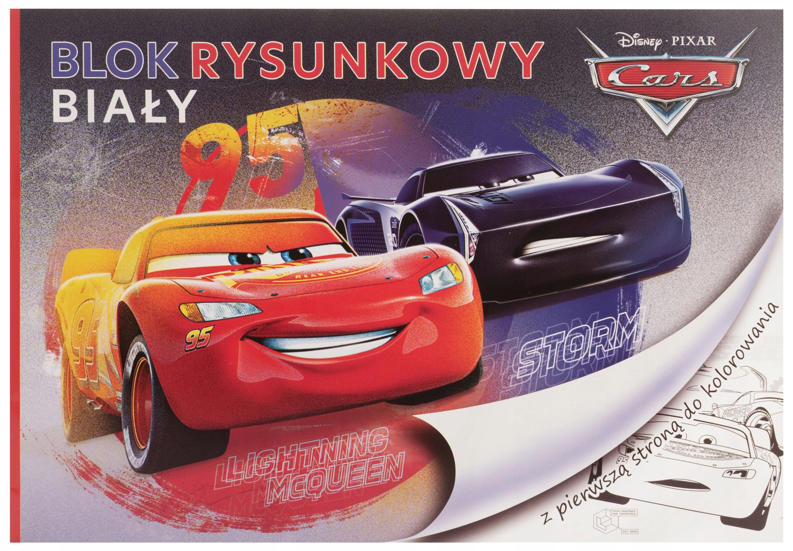 

Blok Rysunkowy Biały A4/20 kartek Cars Auta