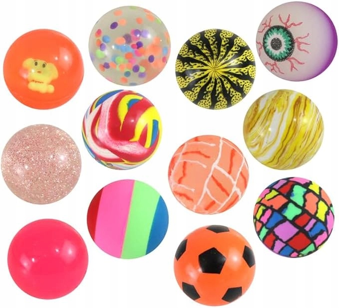 LOPTA NA ODRÁŽANIE PRE DETI VYSOKÝ ODRAZ 10 KUSOV