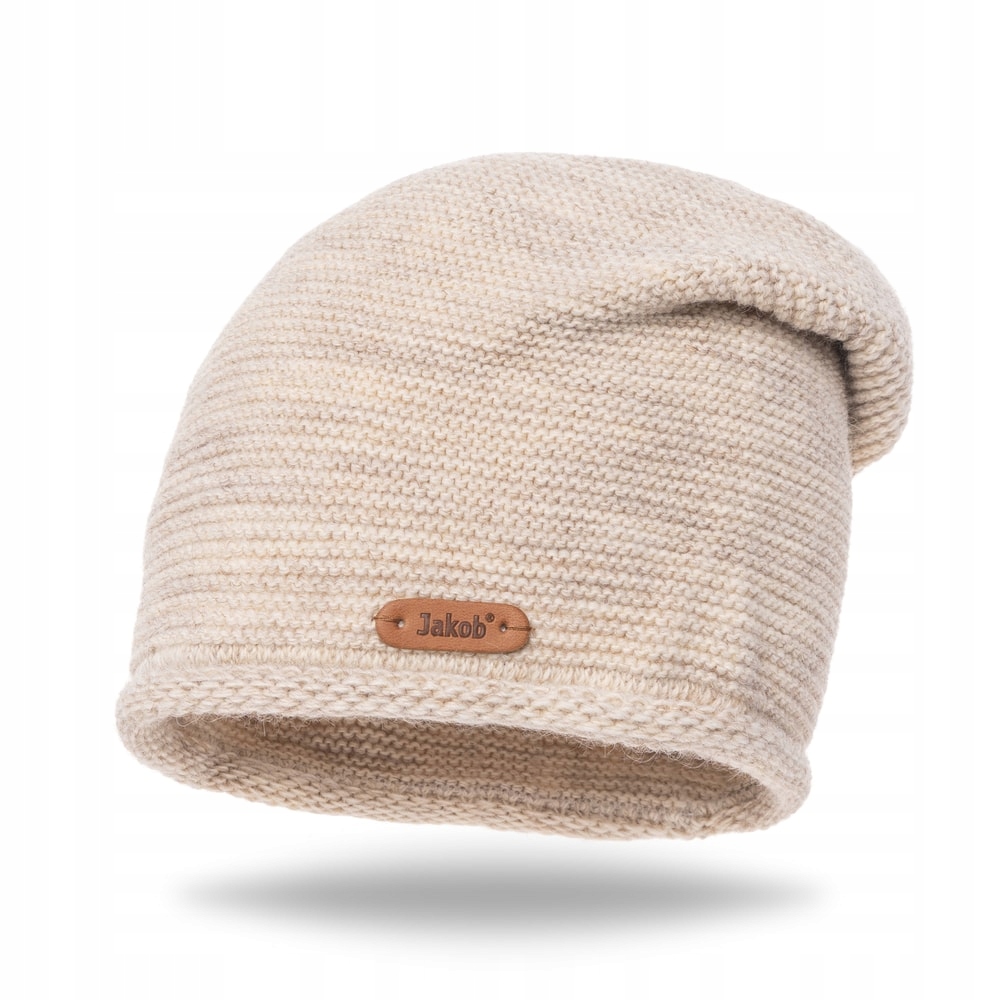 

Klasyczna Damska Jesienna Czapka Beanie J4 Beż