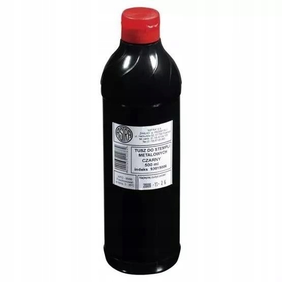 TUSZ DO STEMPLI METALOWYCH ASTRA 500 ML CZARNY